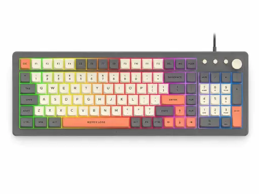 TECLADO CON CABLE RETRO CON LED NM-TM32