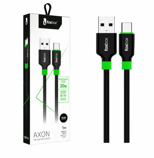 CABLE DE DATOS FOXBOX AXON 20W TIPO C 1M