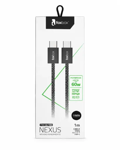 CABLE DE DATOS FOXBOX NEXUS 60W TIPO C 1M