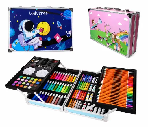 SET MALETIN 145PCS PINTURAS AL-145