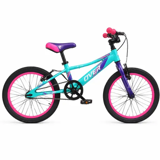 BICICLETA OVERTECH Q6 R16 VERDE/ROSA - 