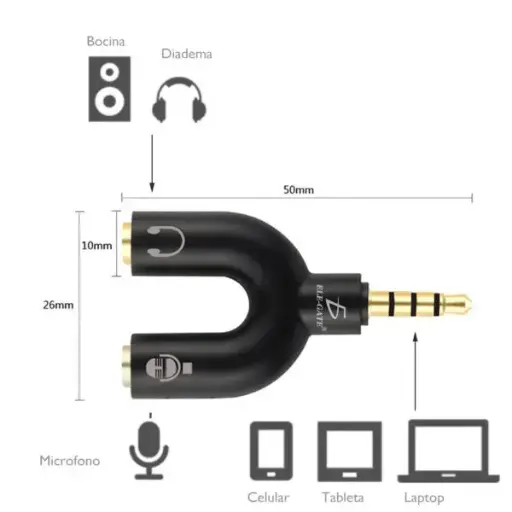 ADAPTADOR DE AUDIO 2 EN 1 CM626